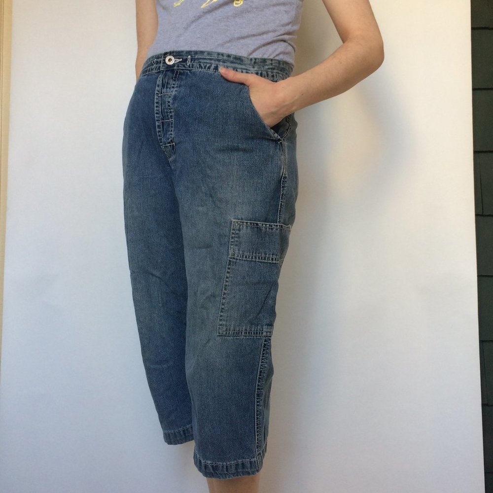 Old Navy Capri Blue Jeans Denim 100% cotton Sz 8